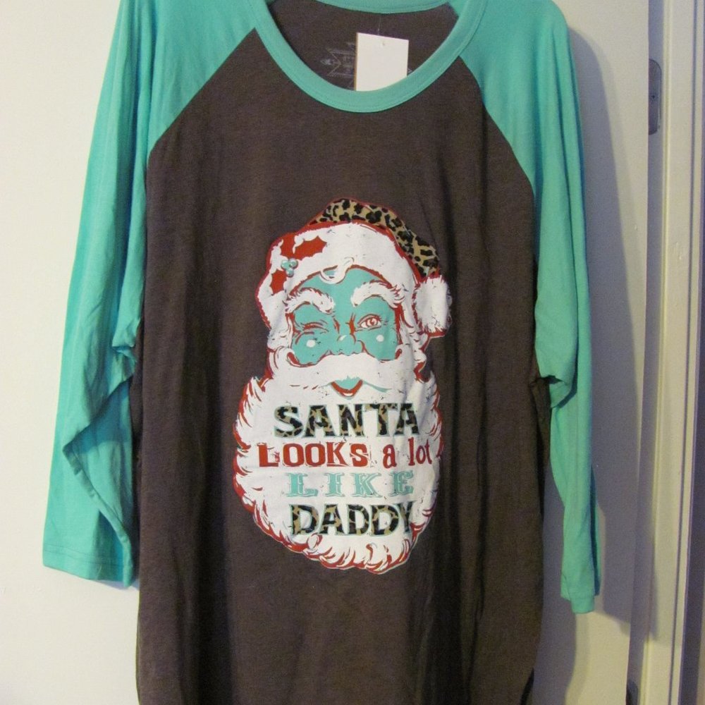 Santa Baseball Tee Size 3X